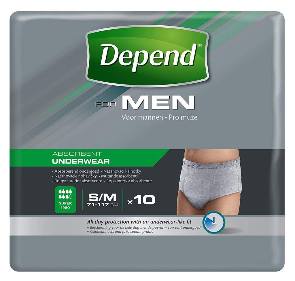 Depend Men Pants S/M (71-117Cm) 10Pieces