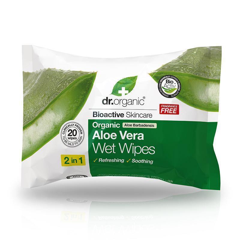 Dr Organic Aloe Vera Wet Wipes 20 Pcs