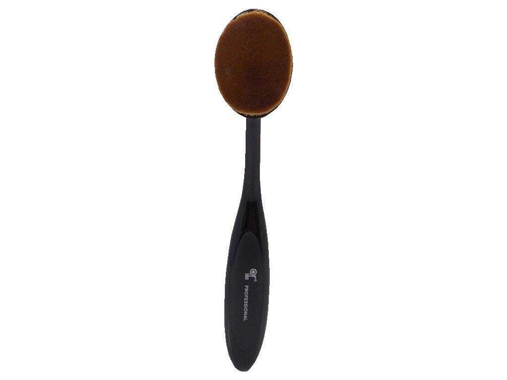 Or Bleu Curved Makeup Brush With Oval Head