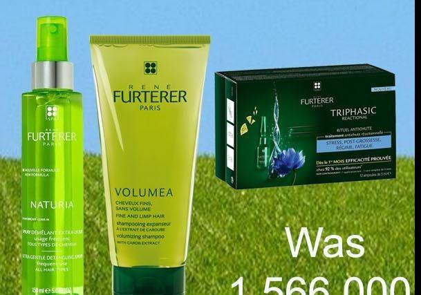 Rene Furterer Bundle  Triphasic Ampoules + Volumea Shampoo + Naturia Spray