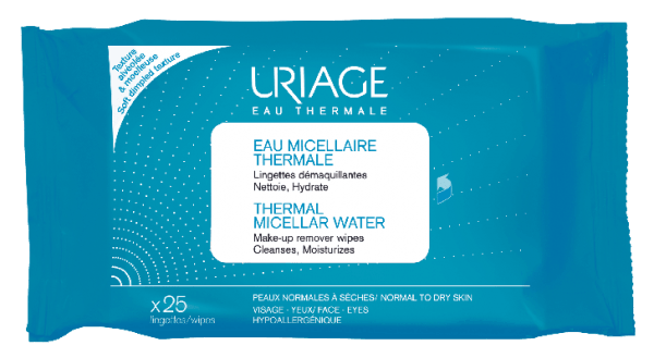 Uriage Eau Micellaire Thermale Peaux Normales A Seches Lingettes (X25)
